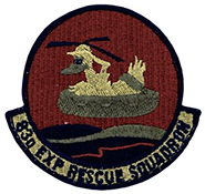 Air Force 83rd Expeditionary Rescue Squadron Spice Brown OCP Scorpion Shoulder Patch With Velcro